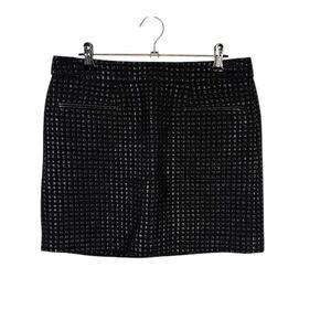 GAP Faux Leather Textured Mini Skirt Lined Black Pencil Skirt Size 0